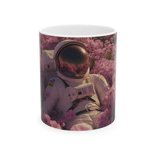Mug - Astronaut on Amongst Flowers