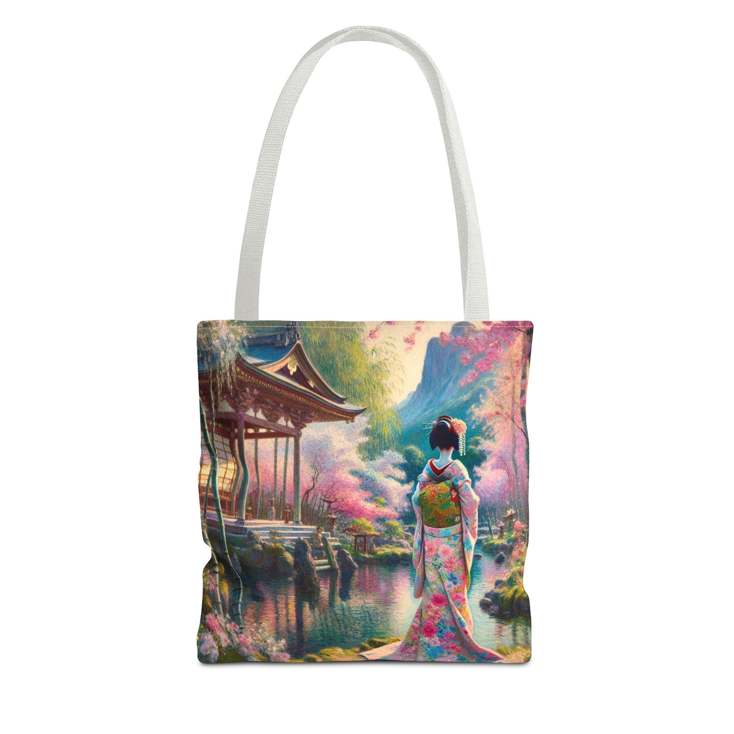Elegant Cherry Blossom Tote Bag - Japanese Aesthetic Design