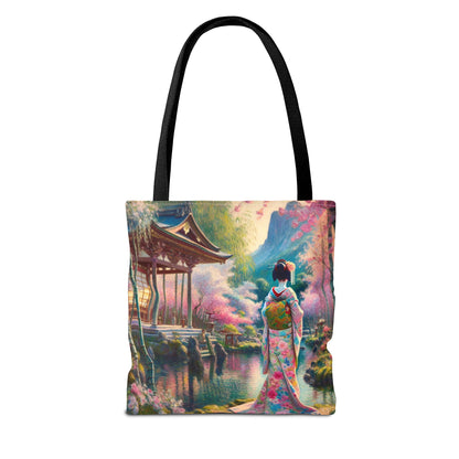 Elegant Cherry Blossom Tote Bag - Japanese Aesthetic Design