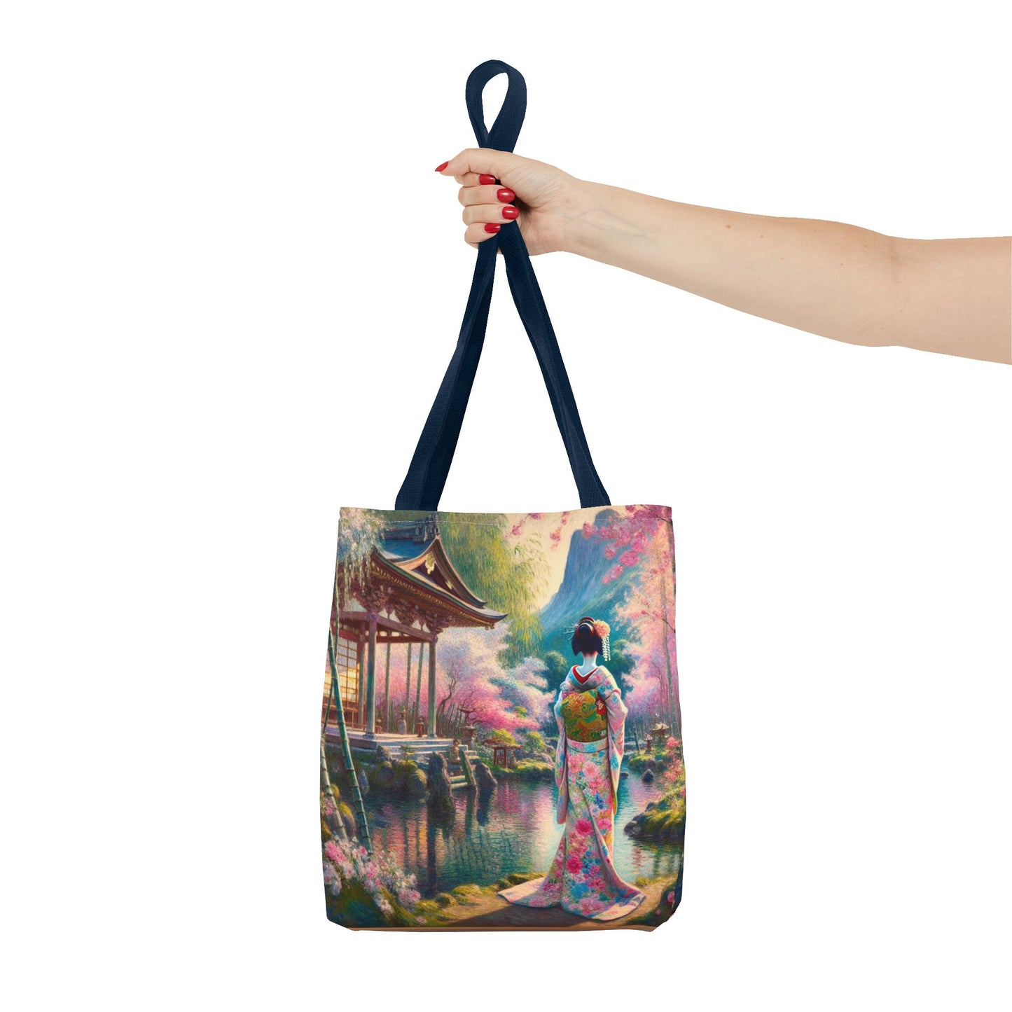 Elegant Cherry Blossom Tote Bag - Japanese Aesthetic Design