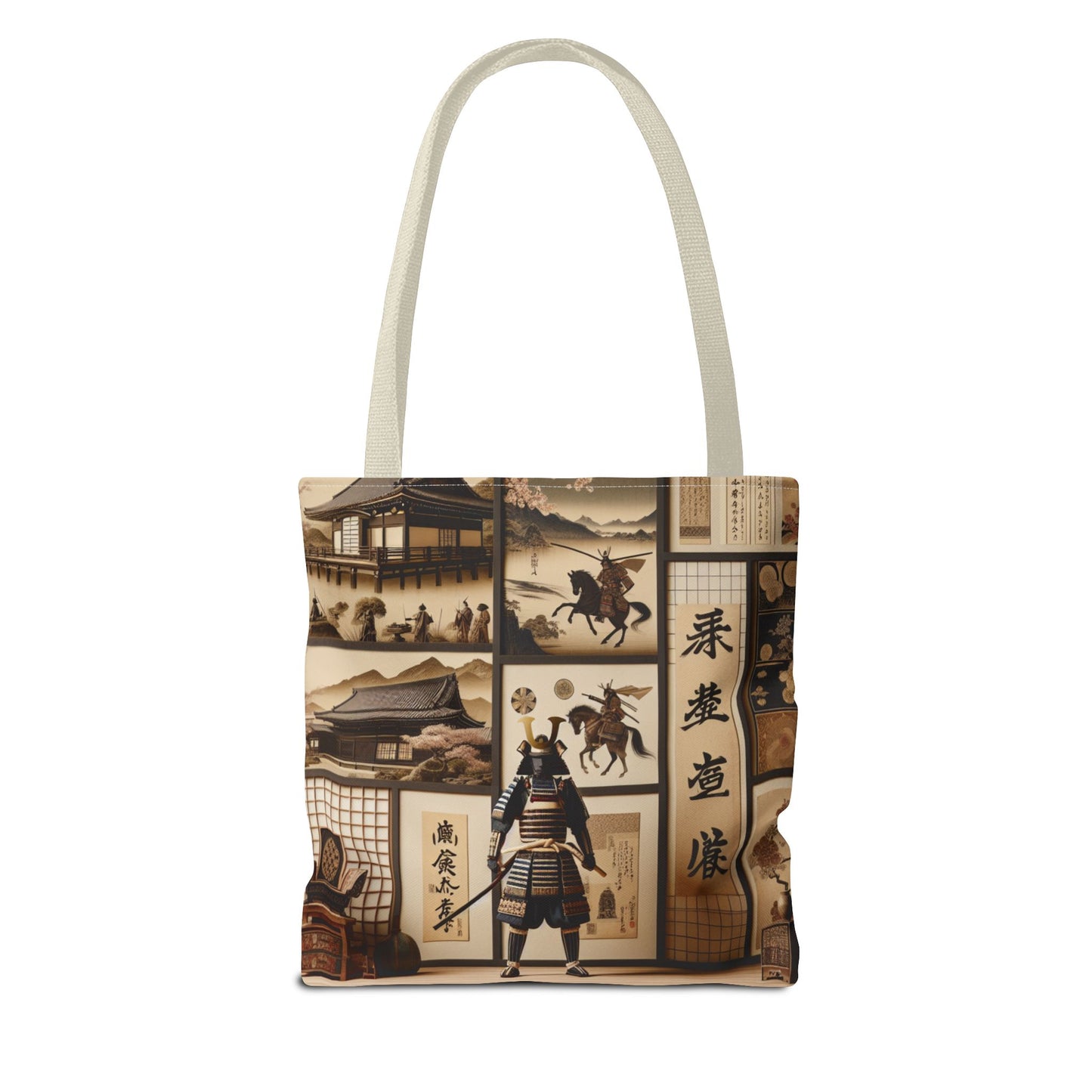 Vintage Samurai Art Tote Bag - Unique Ethnic Design for Everyday Use