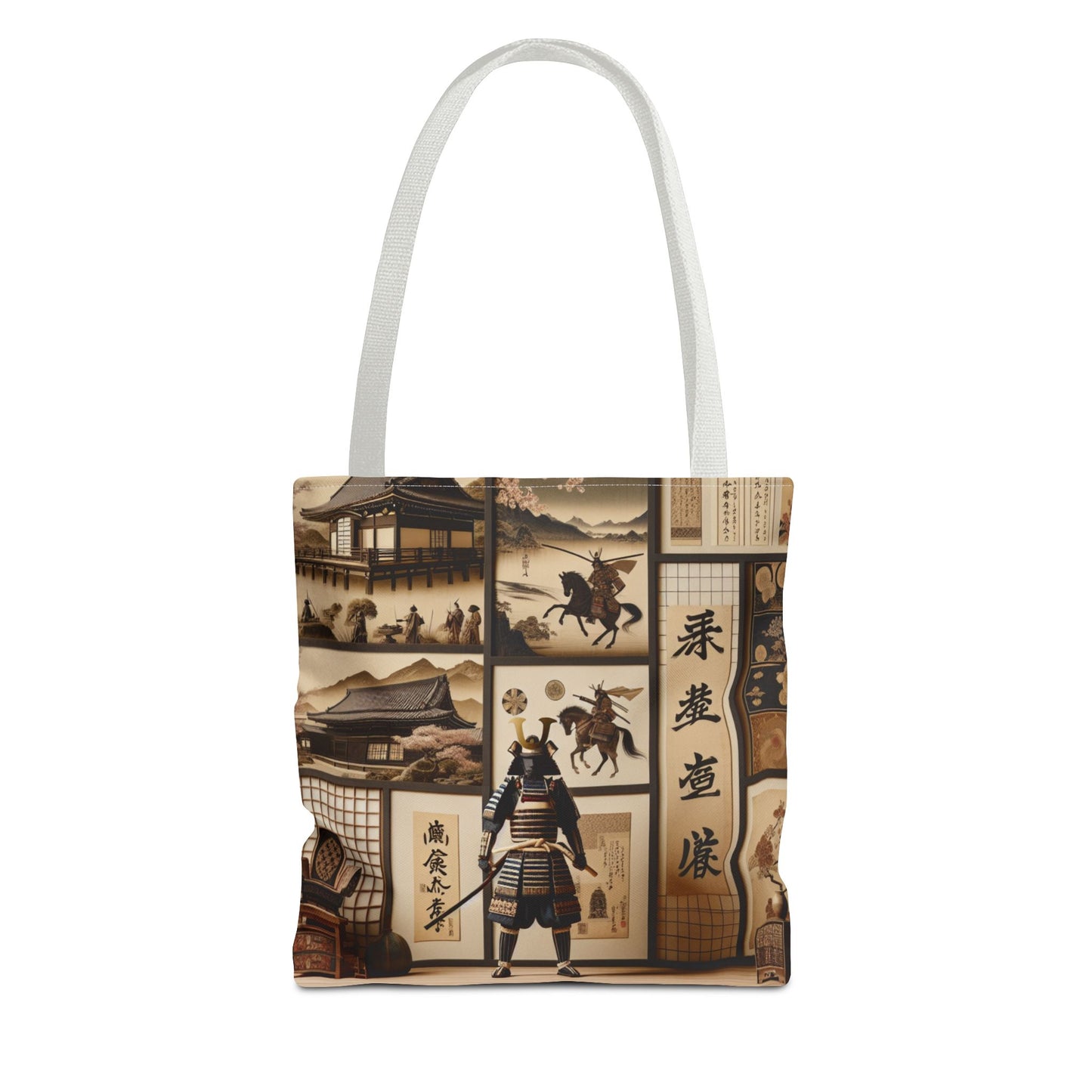 Vintage Samurai Art Tote Bag - Unique Ethnic Design for Everyday Use