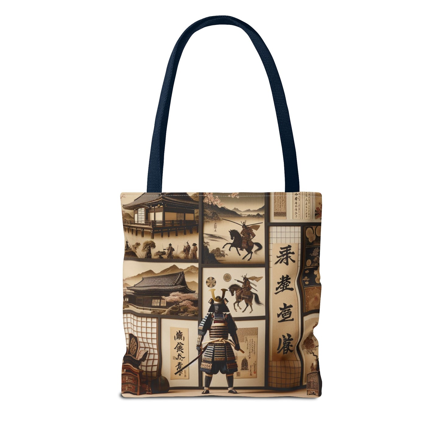 Vintage Samurai Art Tote Bag - Unique Ethnic Design for Everyday Use