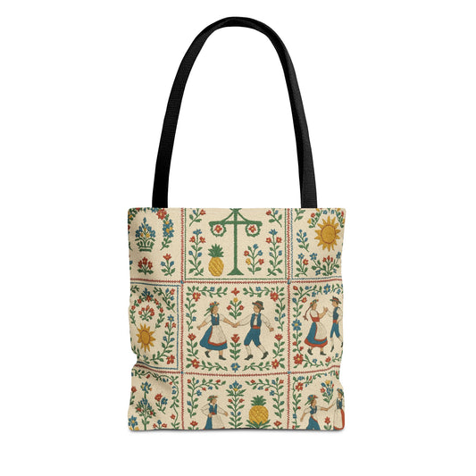 Vintage Botanical Tote Bag - Eco-Friendly Shopping & Everyday Use