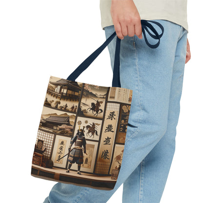 Vintage Samurai Art Tote Bag - Unique Ethnic Design for Everyday Use