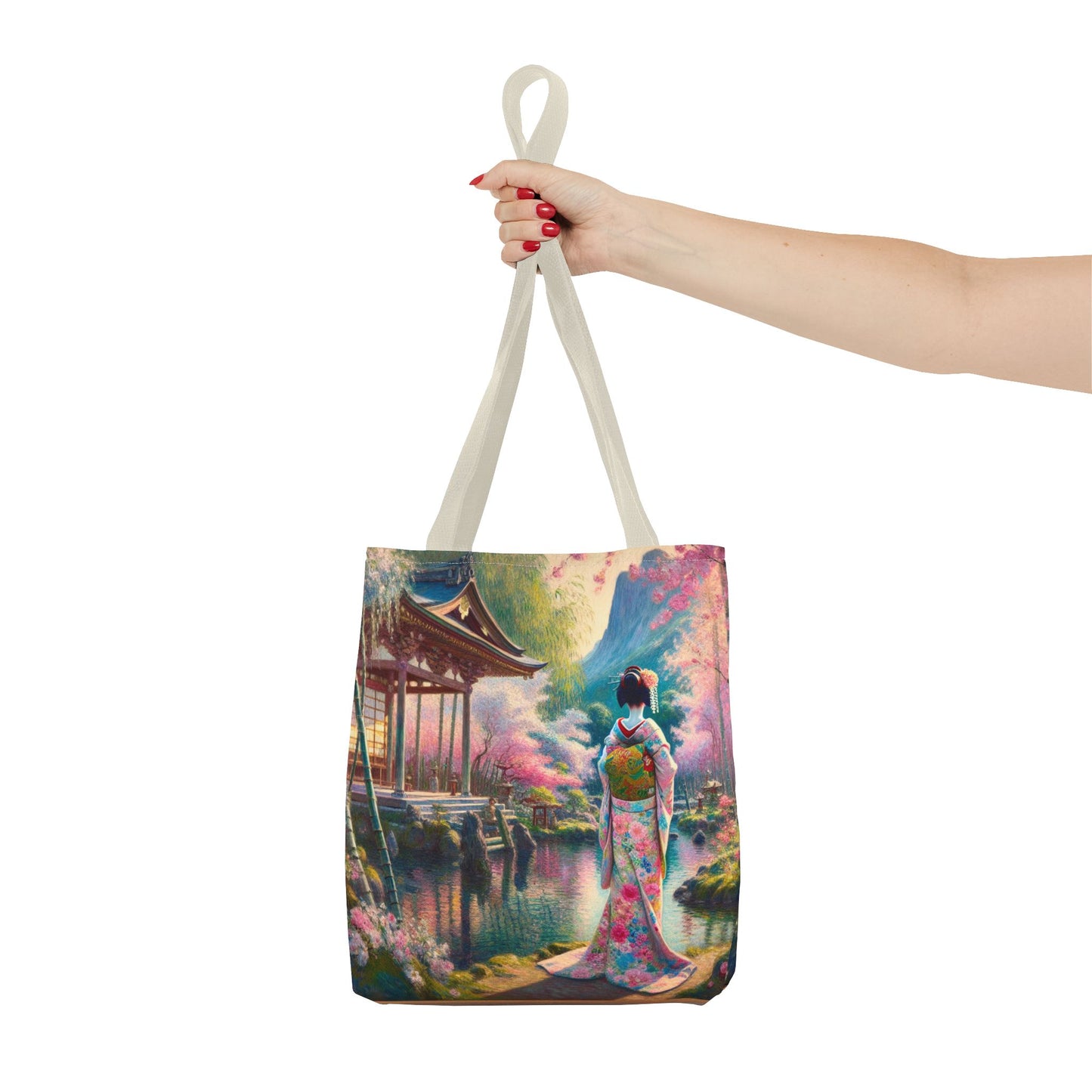 Elegant Cherry Blossom Tote Bag - Japanese Aesthetic Design