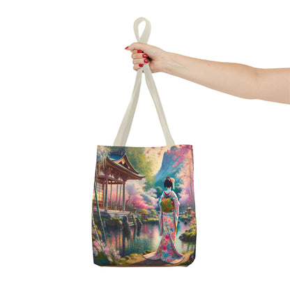 Elegant Cherry Blossom Tote Bag - Japanese Aesthetic Design