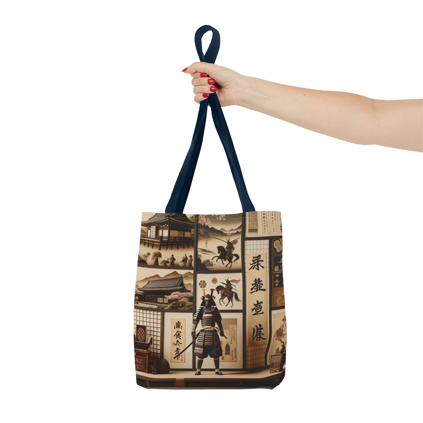 Vintage Samurai Art Tote Bag - Unique Ethnic Design for Everyday Use
