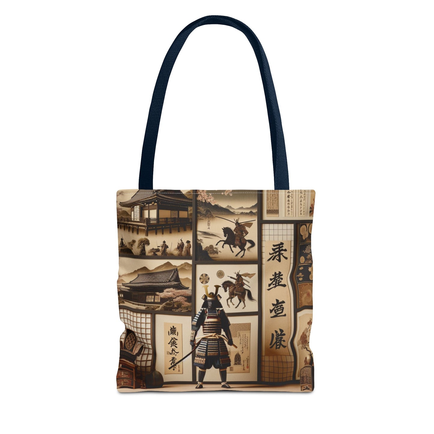 Vintage Samurai Art Tote Bag - Unique Ethnic Design for Everyday Use