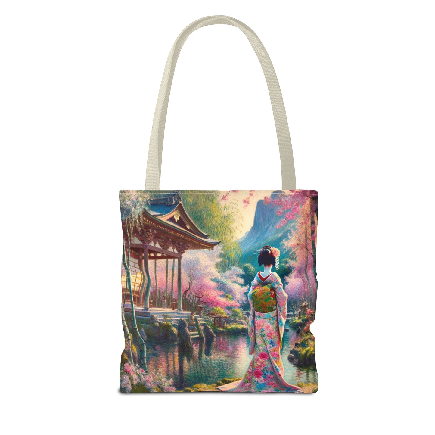 Elegant Cherry Blossom Tote Bag - Japanese Aesthetic Design