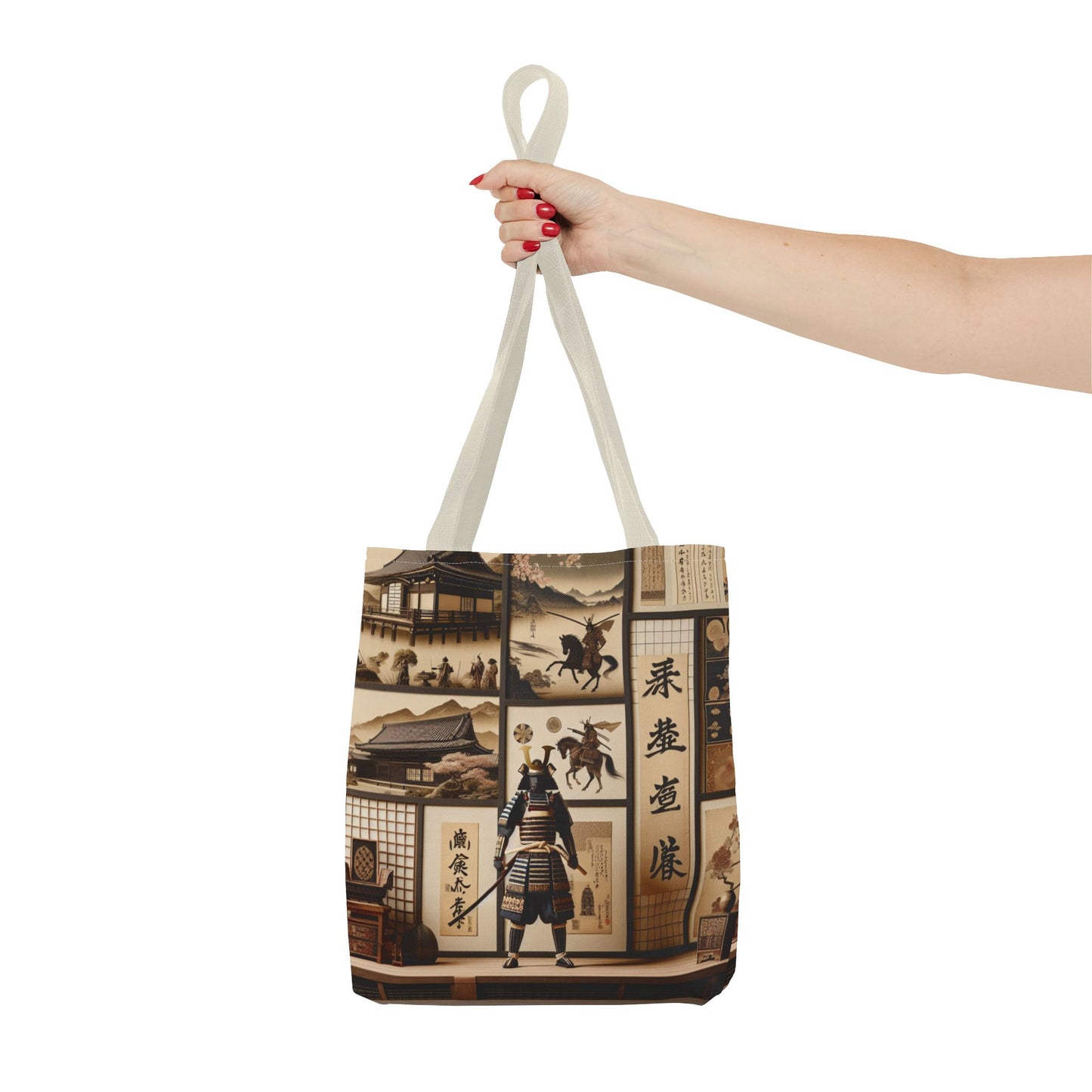 Vintage Samurai Art Tote Bag - Unique Ethnic Design for Everyday Use