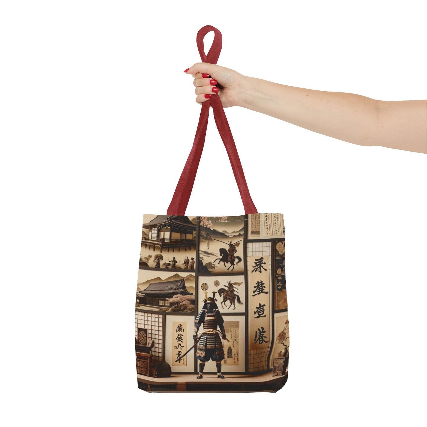 Vintage Samurai Art Tote Bag - Unique Ethnic Design for Everyday Use