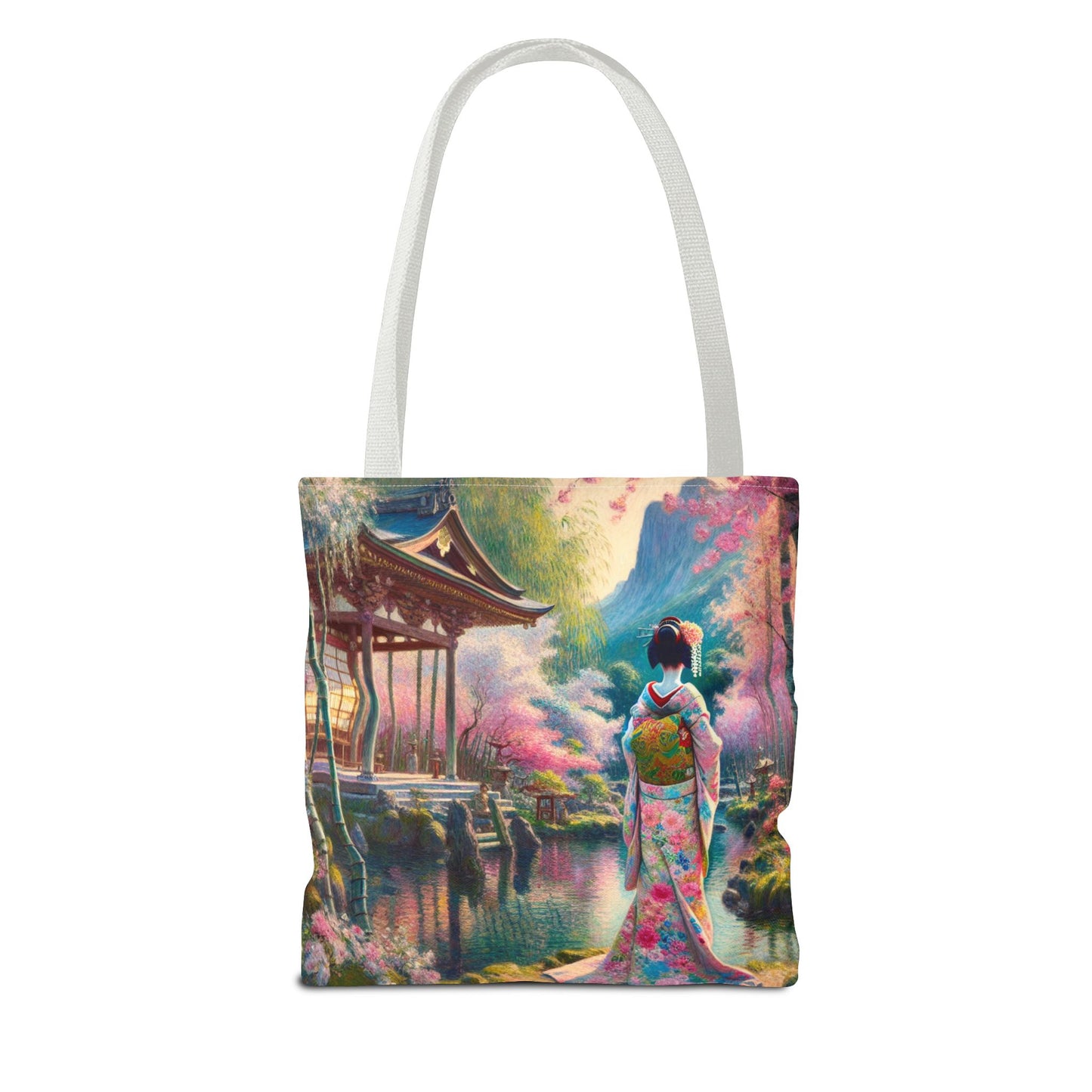 Elegant Cherry Blossom Tote Bag - Japanese Aesthetic Design