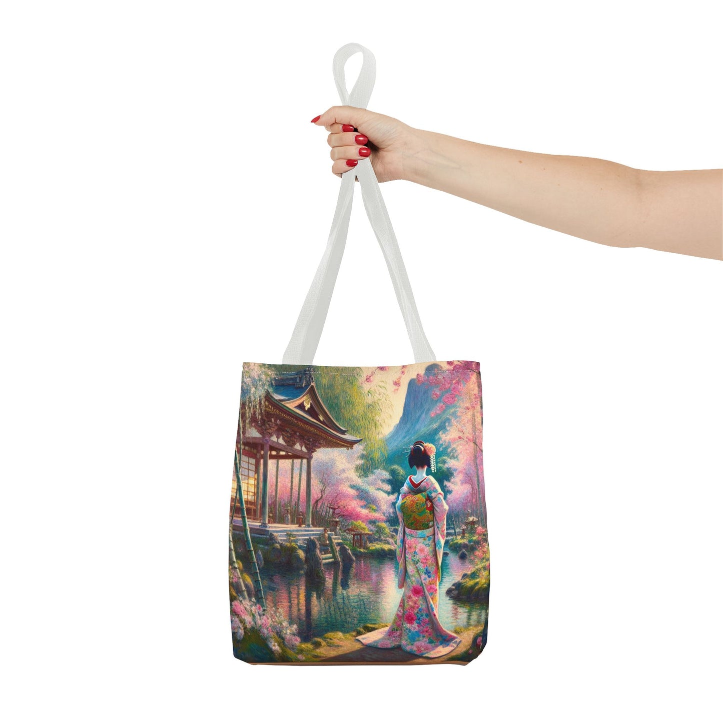 Elegant Cherry Blossom Tote Bag - Japanese Aesthetic Design